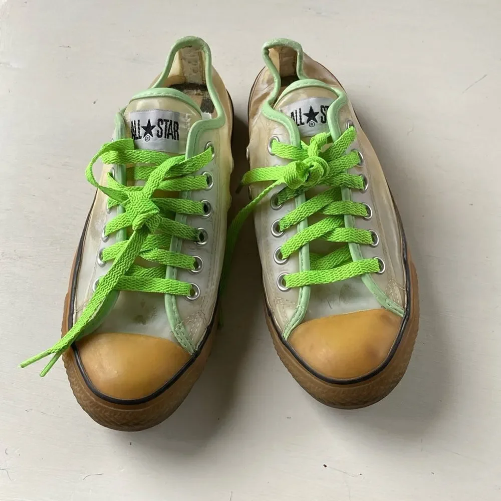 Converse Chuck Taylor Transparent Glow In The Dark Low Top Lace Up Sneakers Sz 5